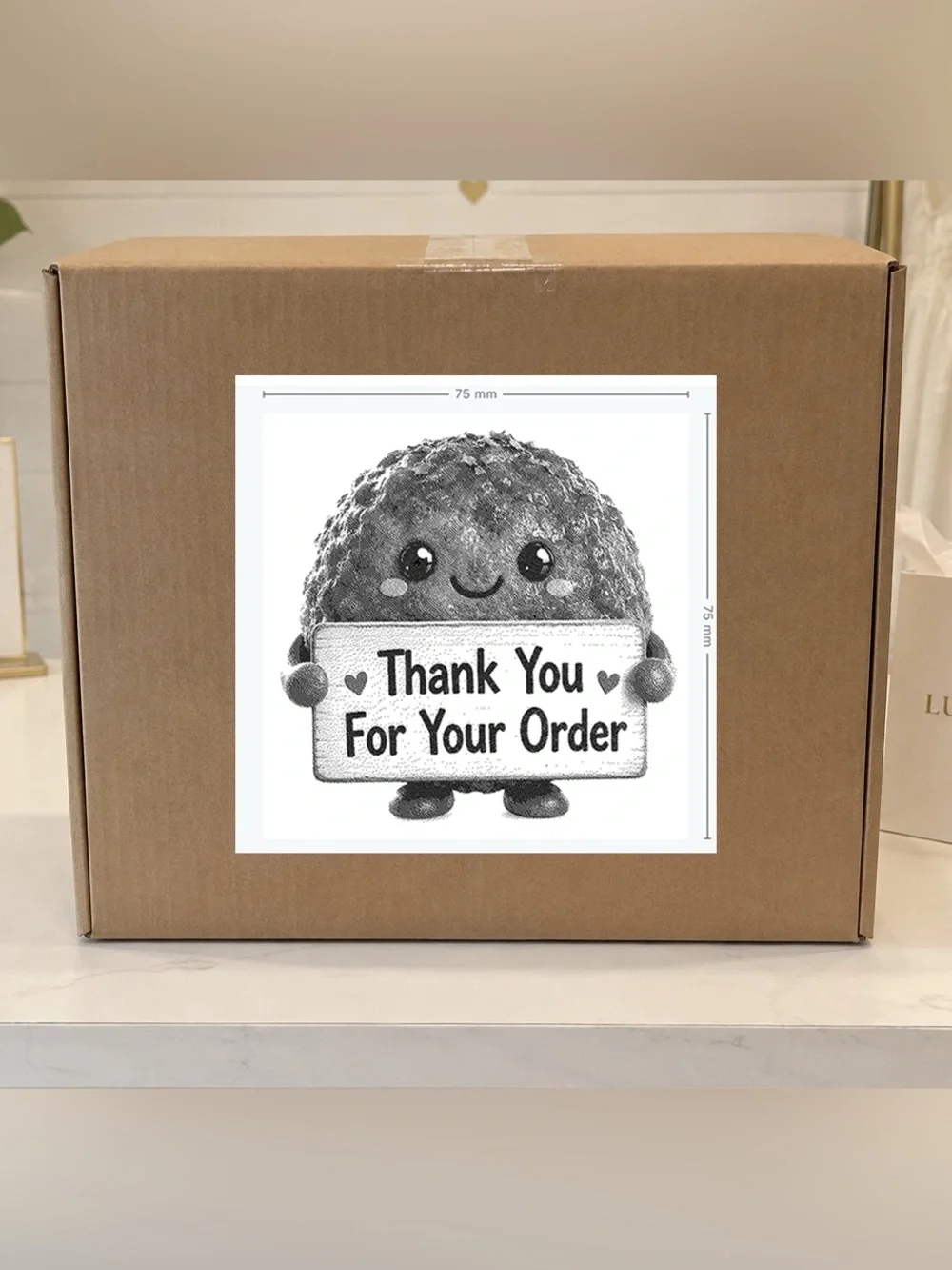 Meatball Thank You Stickers 3”x3”-100ct.